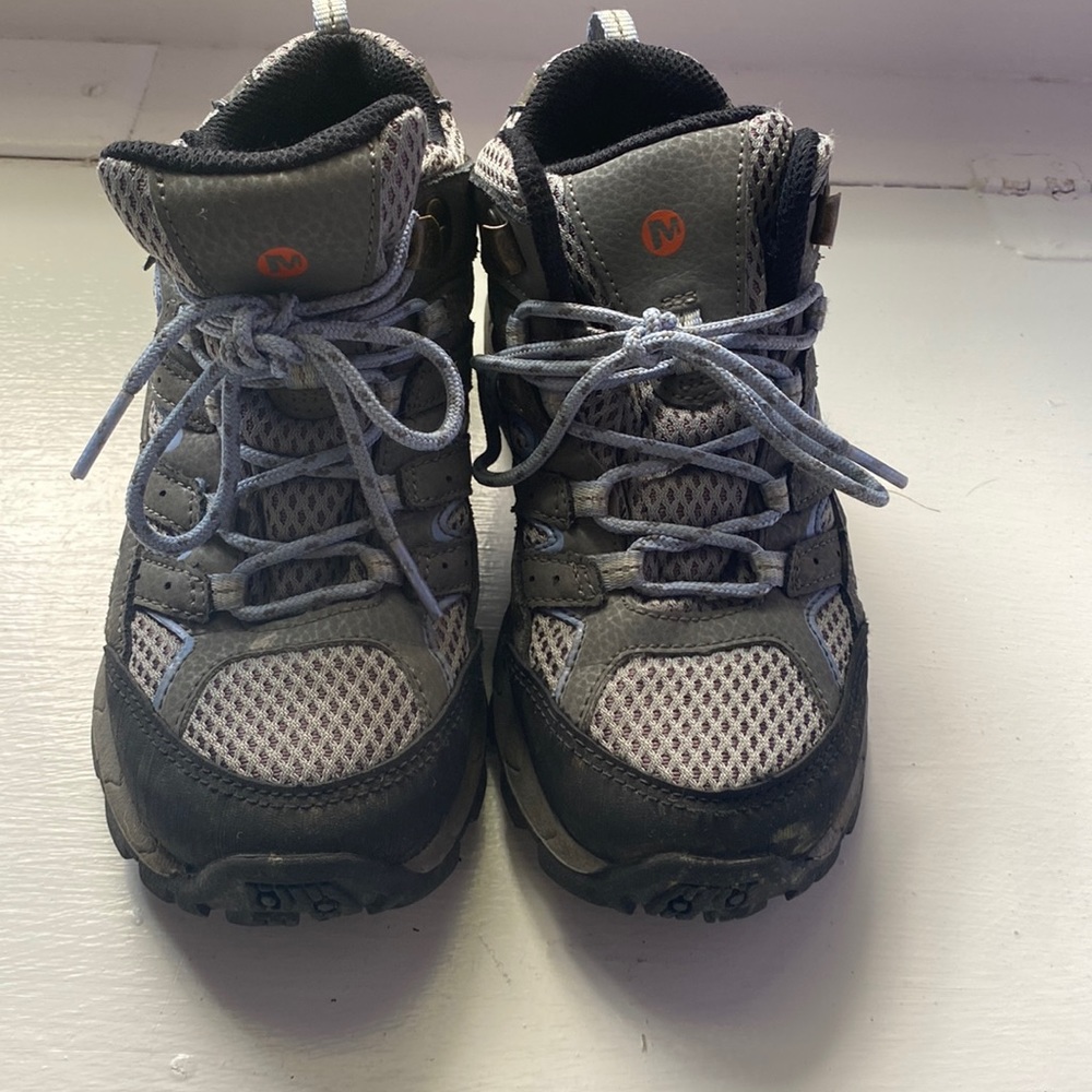 Kids Merrell hiking shoes.